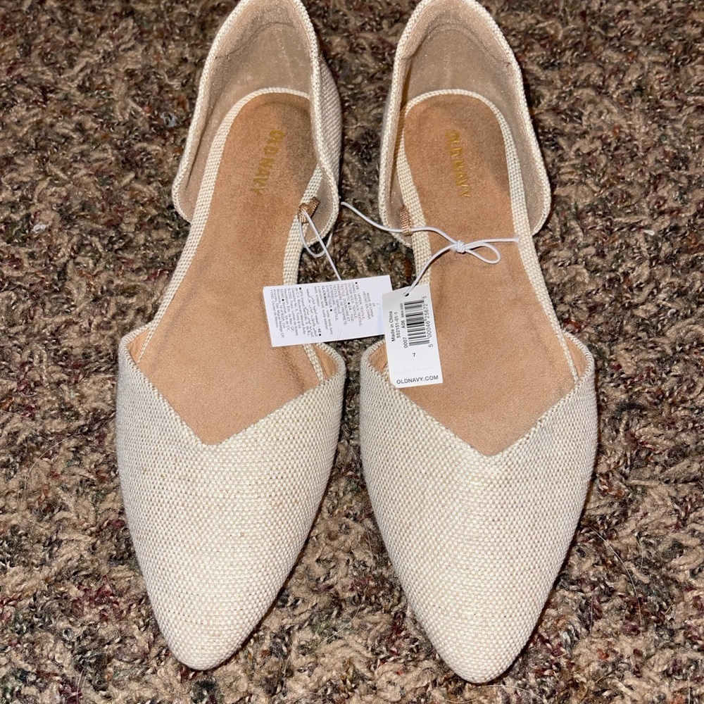 Cream and gold Old Navy flats